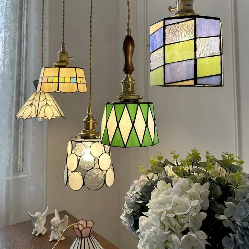 Lustre de vidrio luminoso único