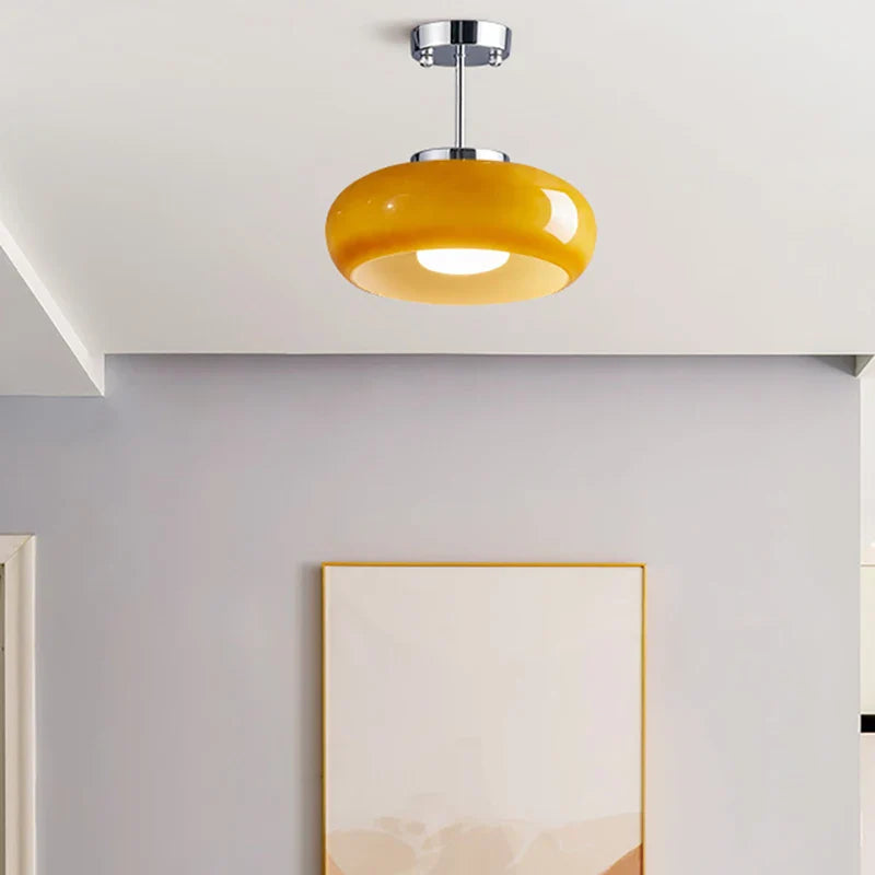 lámpara colgante moderna de vidrio luminarias suspendidas metal dorado y cromado