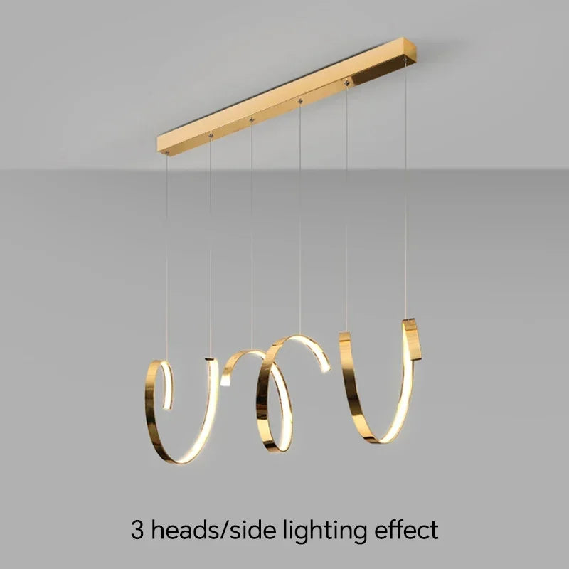 Lámpara de araña LED sobria contemporánea elegante