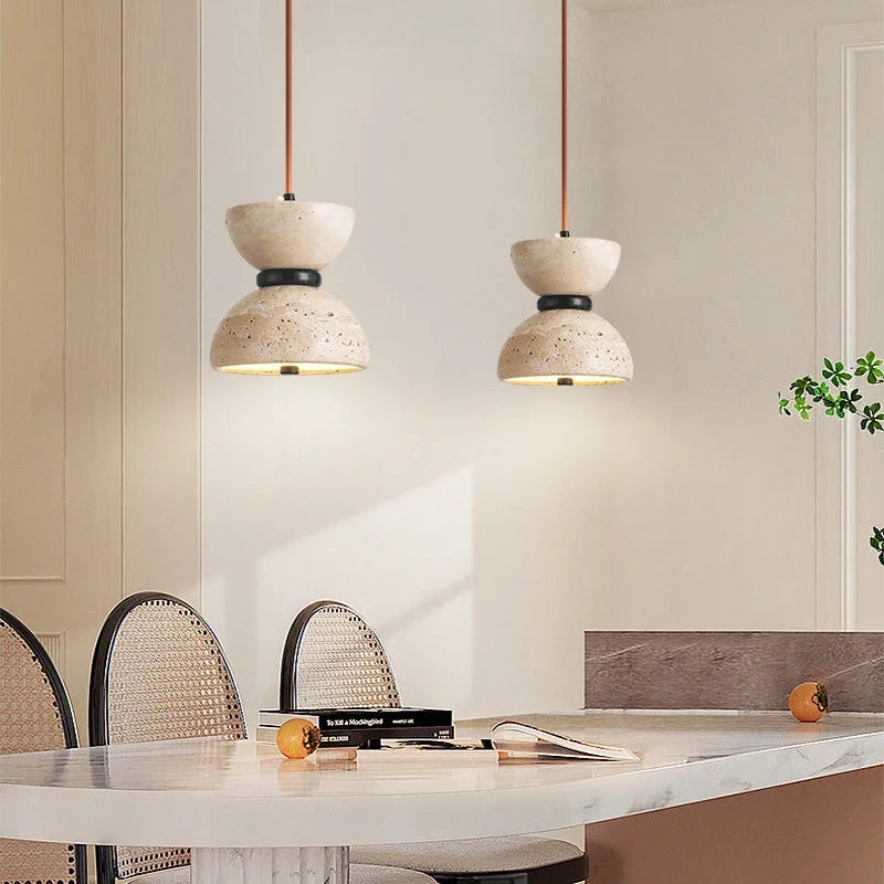 Lámpara contemporánea de piedra elegante