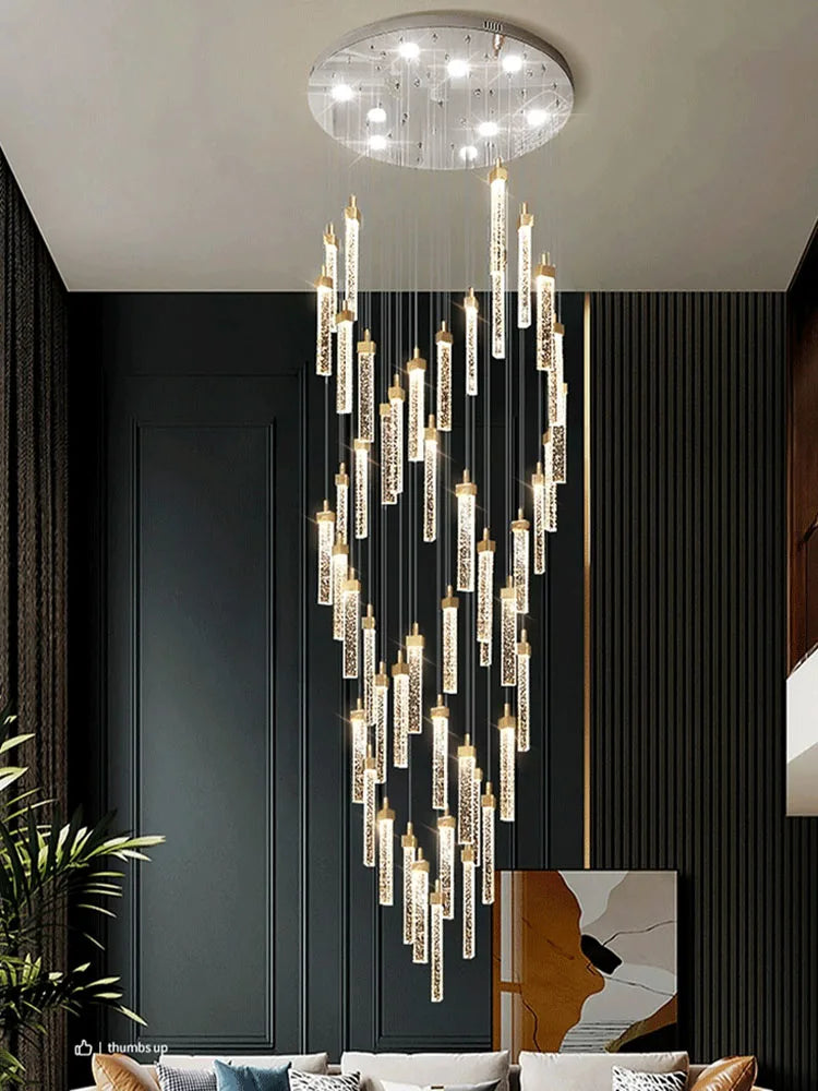 lámpara de cristal LED diseño moderno para interior elegante