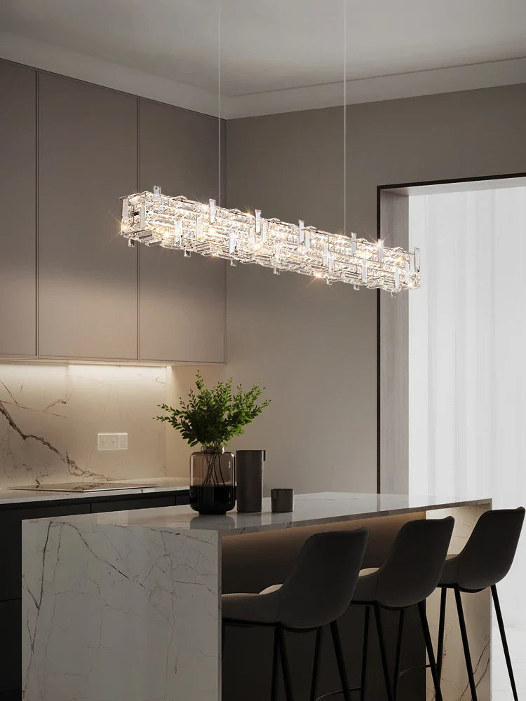 lámpara de araña de cristal diseño para espacio moderno y elegante