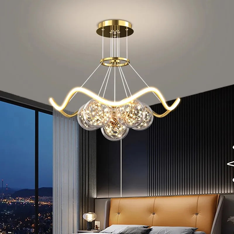 Candelabro moderno comedor luces iluminación interior LED decorativa iluminación interior
