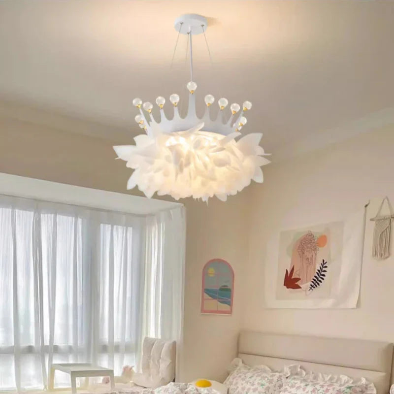 lámpara romántica de cristal para una decoración moderna