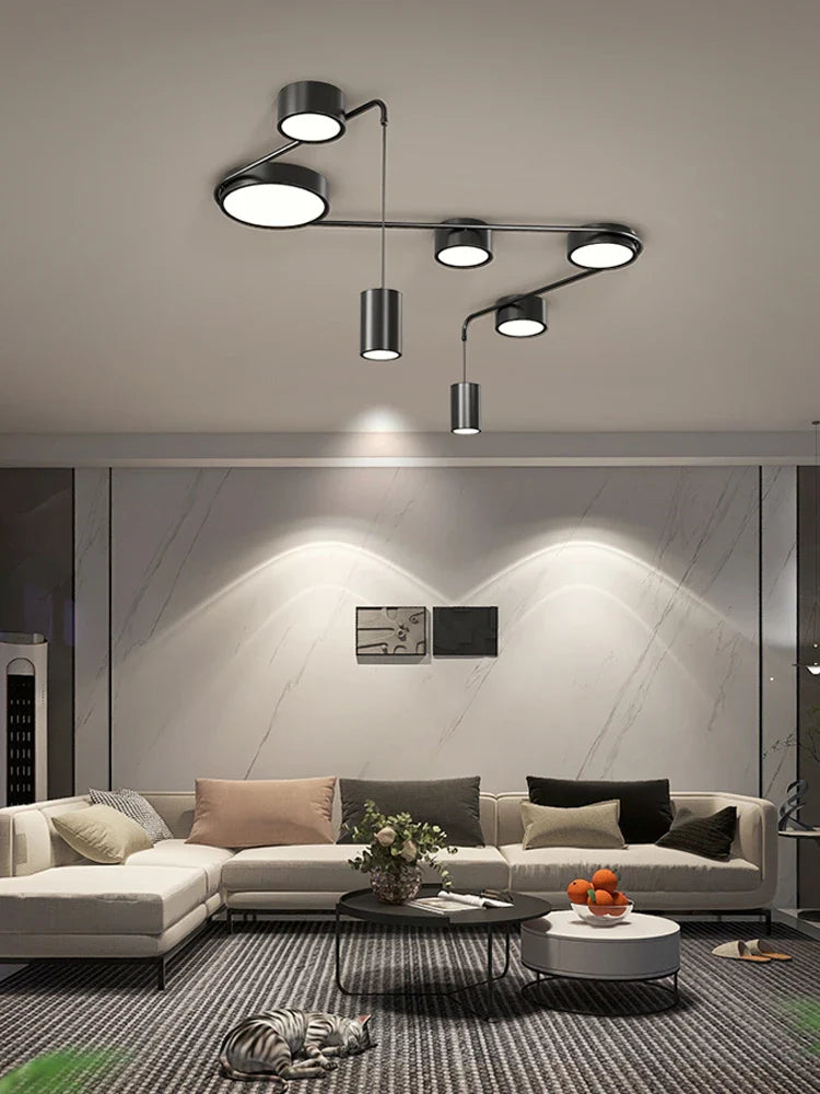 Lámpara de araña LED moderna estilo refinado