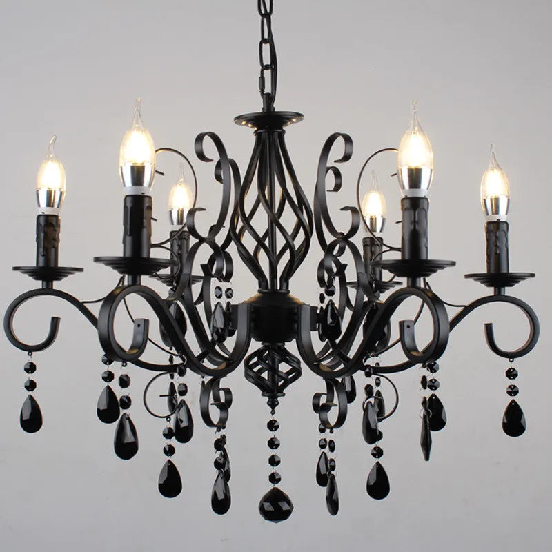 Candelabro Vintage con Pampillas Artesanales Refinadas