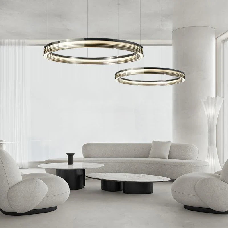 lustre moderno LED circular diseño lámparas suspendidas decorativas