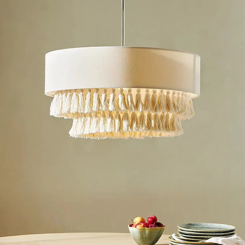 lustre de tela estilo bohemio wabi sabi moda japonesa