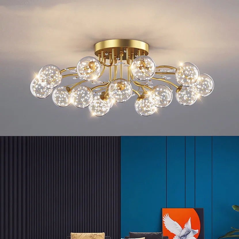 lámpara colgante led moderna de hierro para loft elegante