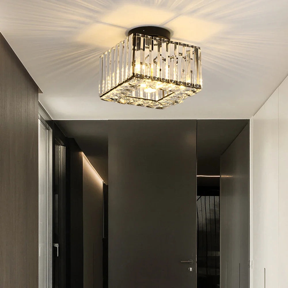 Lámpara colgante de cristal moderna brillante