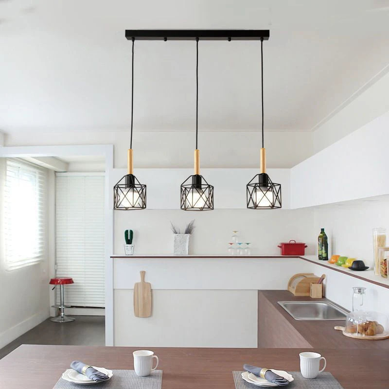 Lámpara LED nórdica de diseño para cocina, comedor y salón