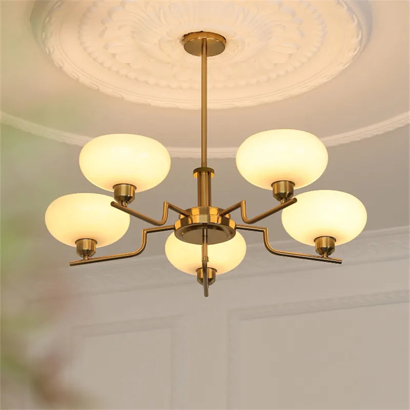 Candelabro Bauhaus pantalla de vidrio diseño art déco moderno