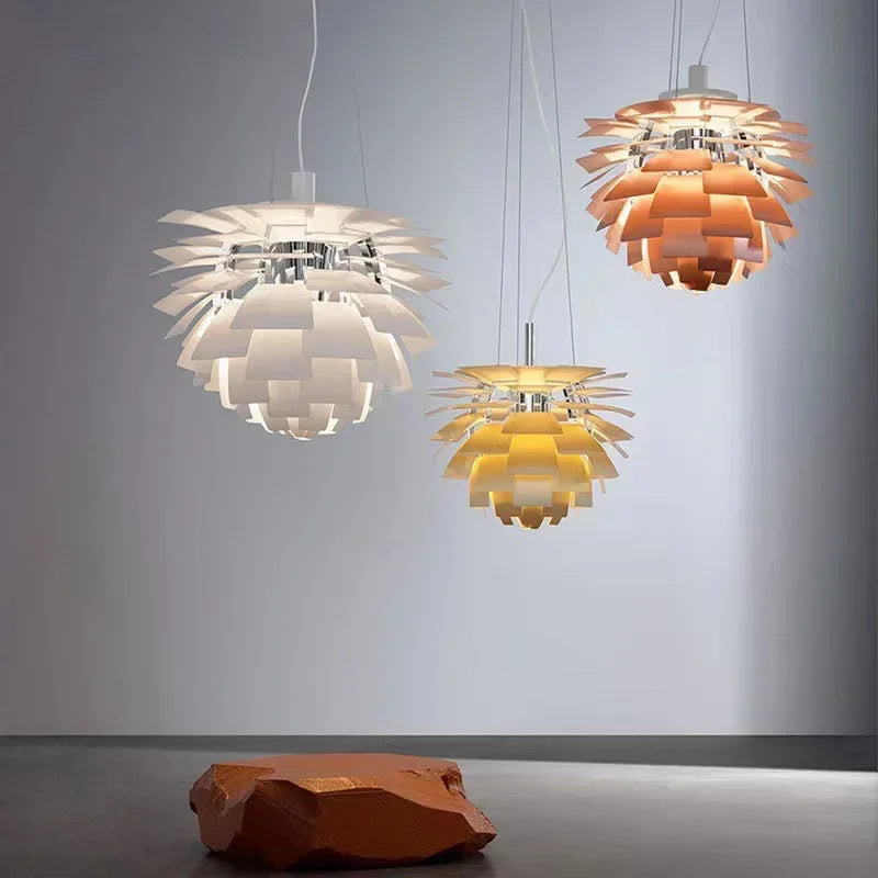 Lámpara de madera natural de diseño elegante