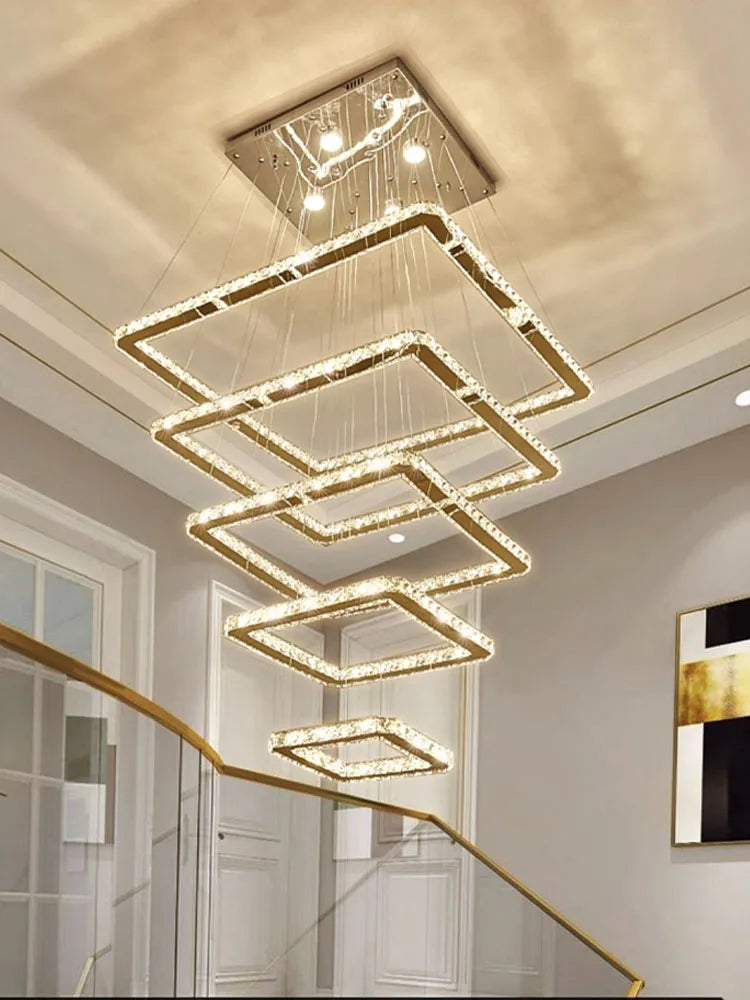 lámpara de techo LED minimalista moderna en cristal diseño elegante