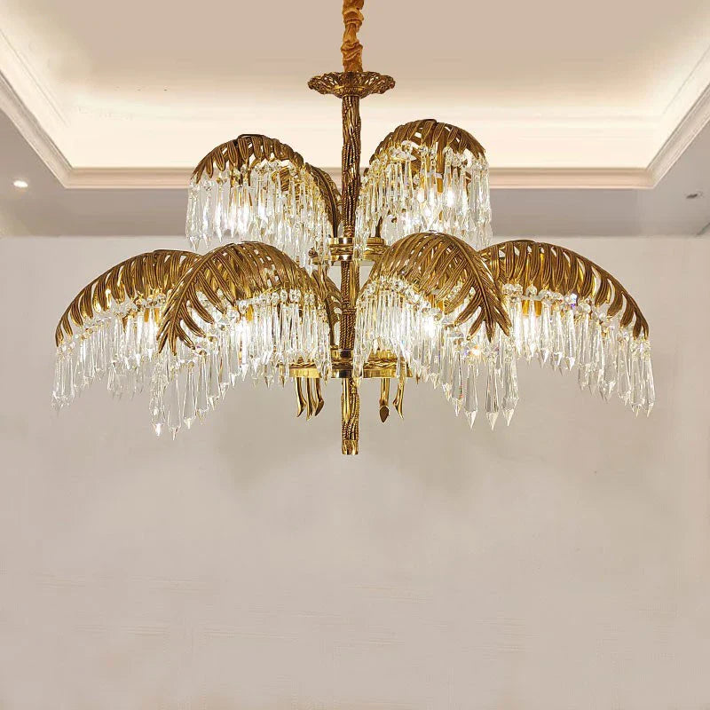 lámpara de cobre con cristal para decoración elegante y retro