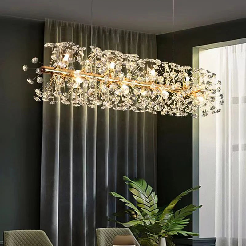 Lámpara colgante LED de cristal