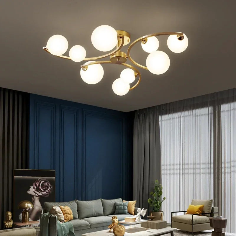 Plafón moderno de vidrio diseño para interior elegante