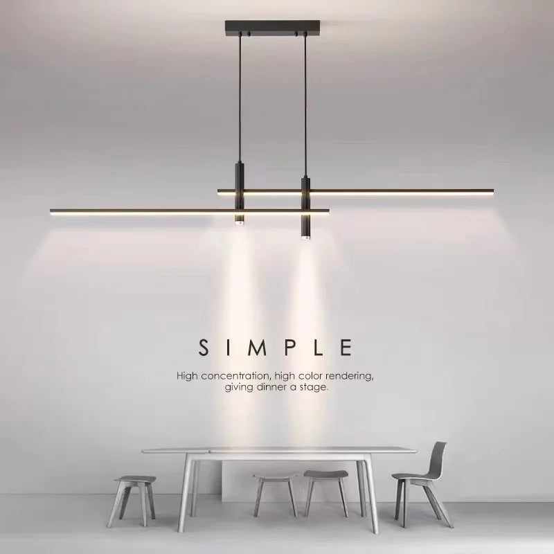 lámpara colgante led moderna para isla de cocina y salón