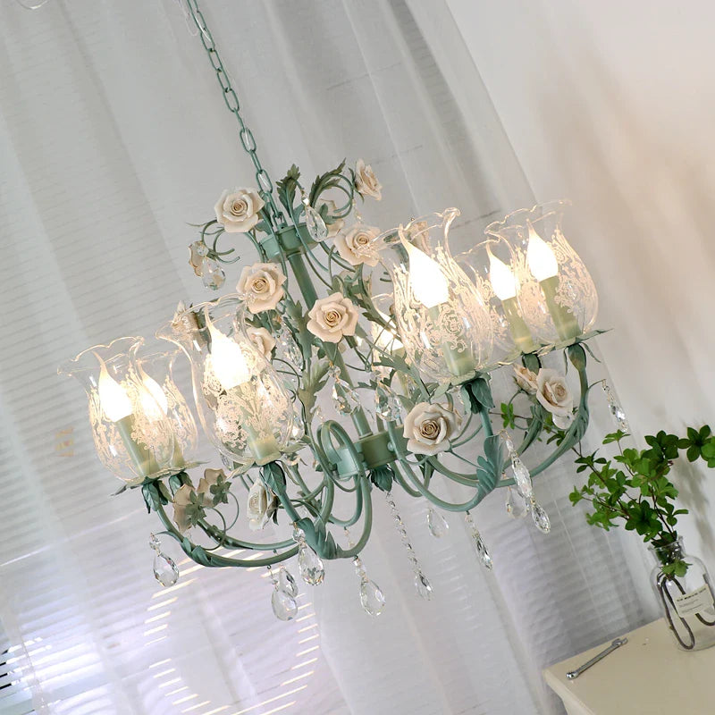 lámpara de cristal francés estilo nórdico para iluminación elegante