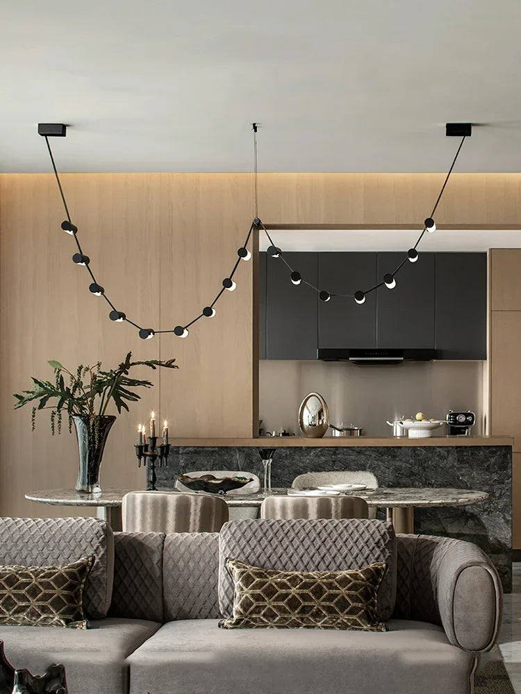 lámpara de cuero nórdica de diseño para iluminación colgante decorativa