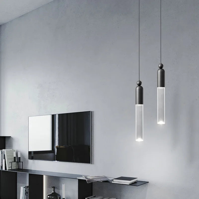 Lámpara colgante LED cilíndrica elegante moderna