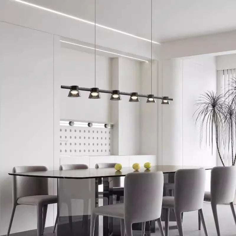 lámpara colgante de vidrio minimalista italiana para interiores modernos