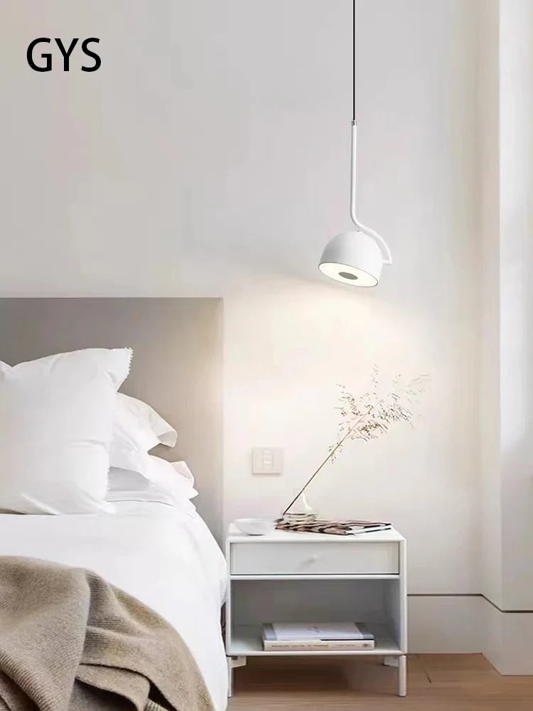lámpara minimalista moderna con cabeza única, lámpara LED giratoria