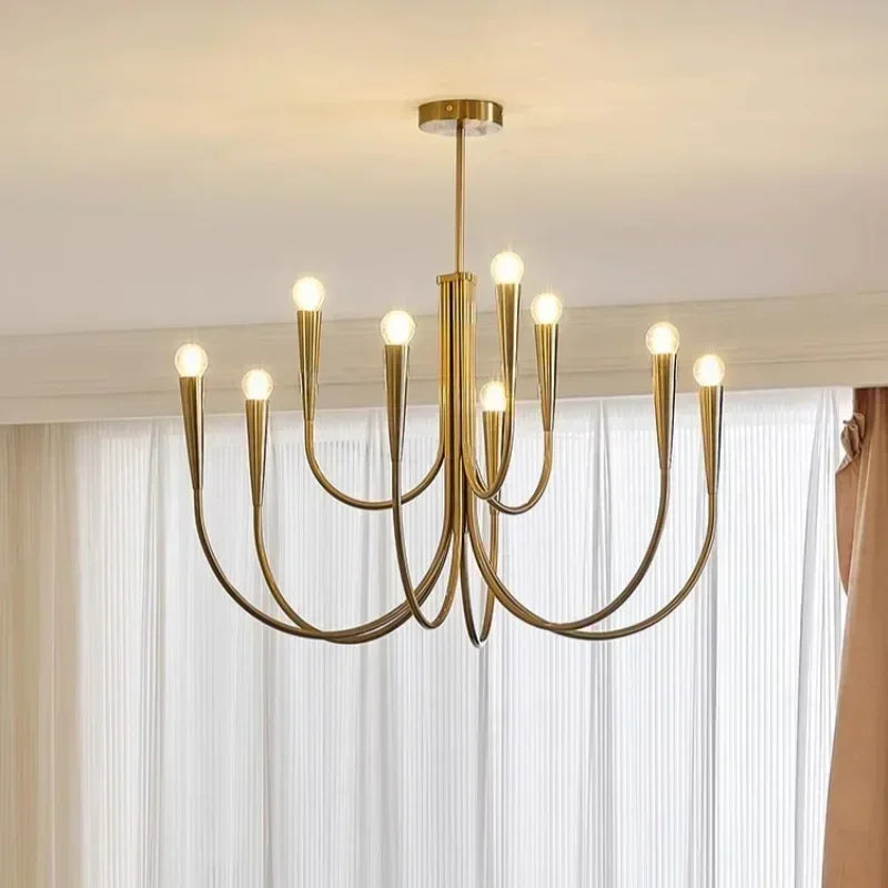 lámpara de techo colgante de diseño retro con iluminación LED decorativa