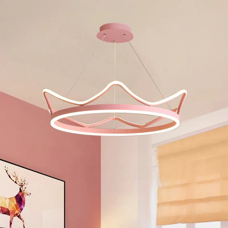 lámpara led en forma de anillo para habitación infantil