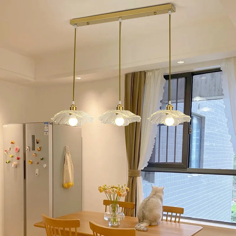 lámpara nórdica led en forma de flor de loto