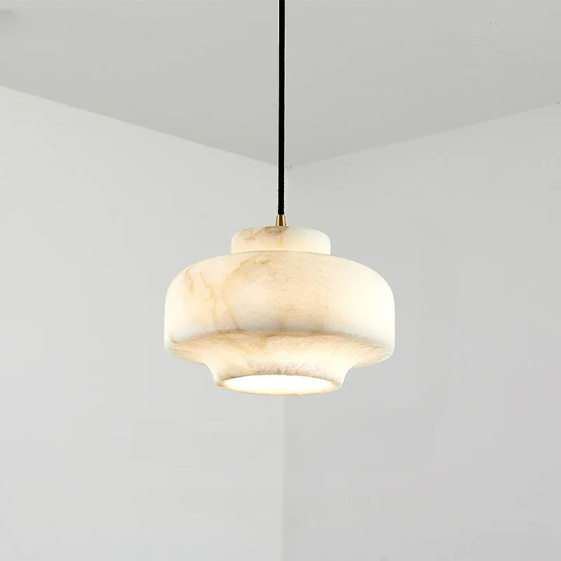lámpara de mármol natural diseño moderno con iluminación LED creativa