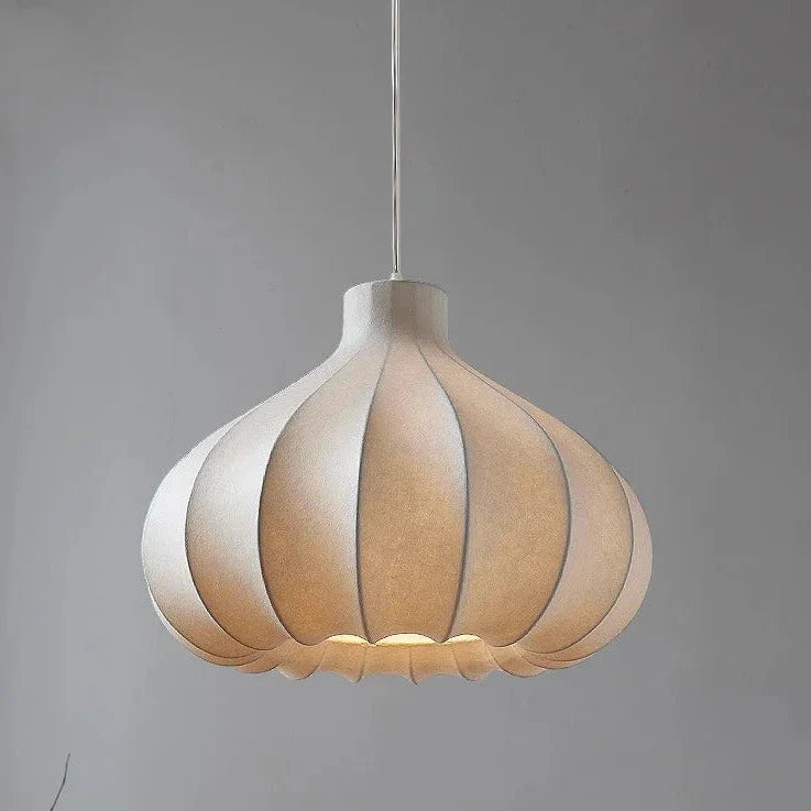 lámpara nórdica minimalista wabi sabi en seda LED