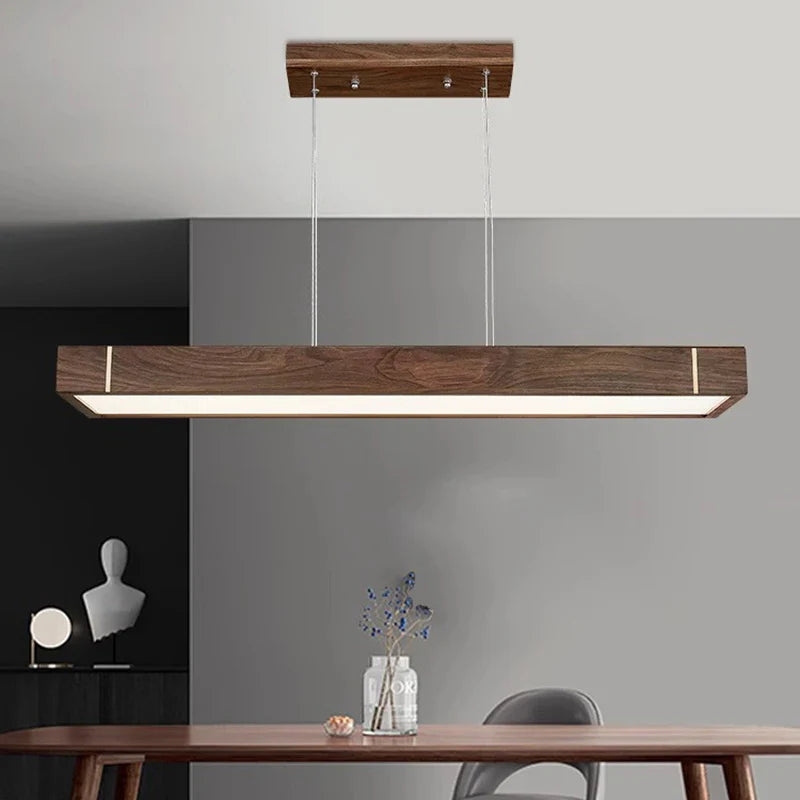 lámpara led modernas diseño madera oscura para decoración interior