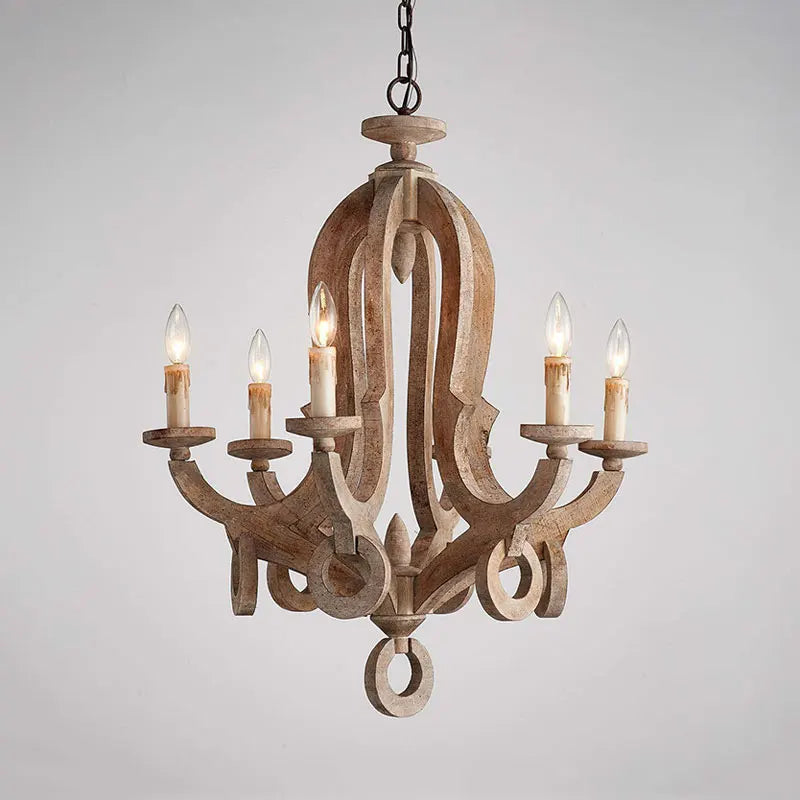 lustre vintage en madera maciza estilo americano para varios espacios