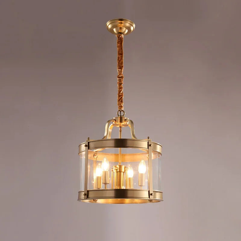 Lámpara moderna en cobre estilo europeo lujoso para interior