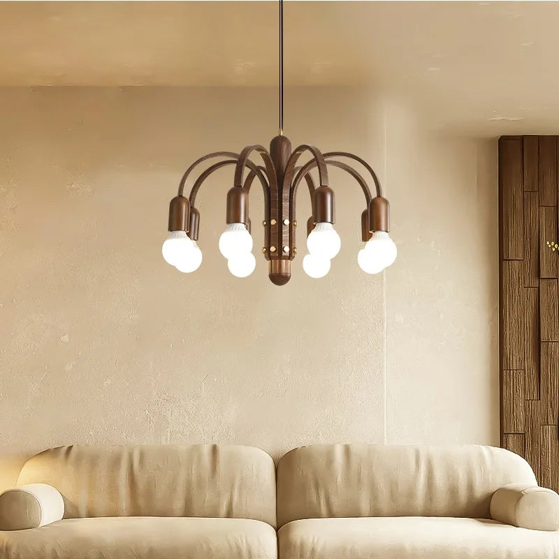 Lámpara de araña LED vintage estilo escandinavo