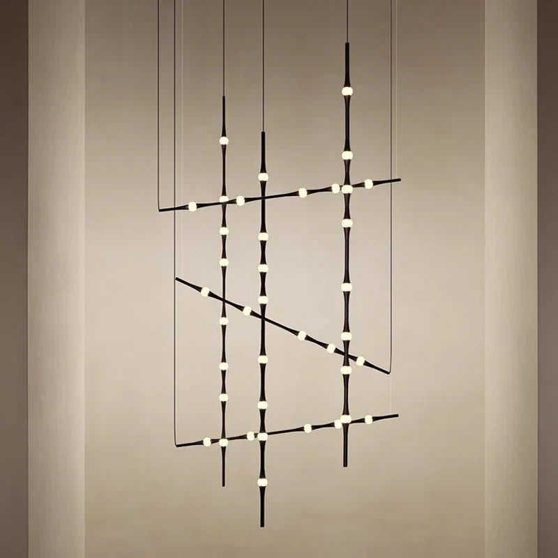 Lámpara de araña LED nórdica minimalista elegante
