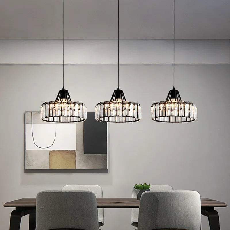Lámpara colgante LED nórdica minimalista de vidrio