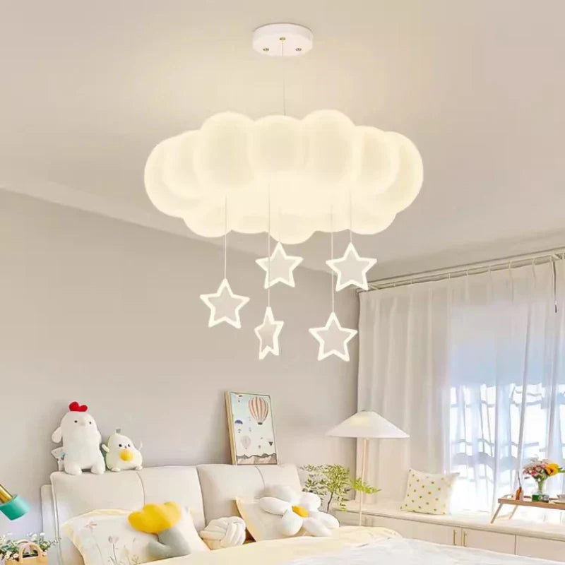 lustre moderno nubes romántico para habitación infantil decoración interior
