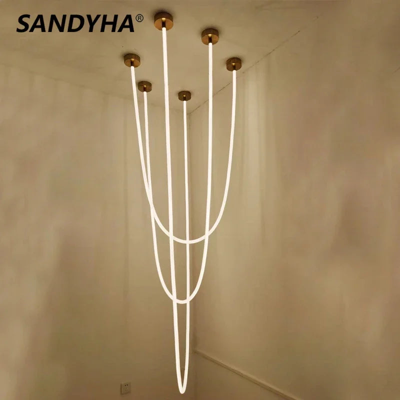 lámpara colgante minimalista sandyha en línea arte diseño led