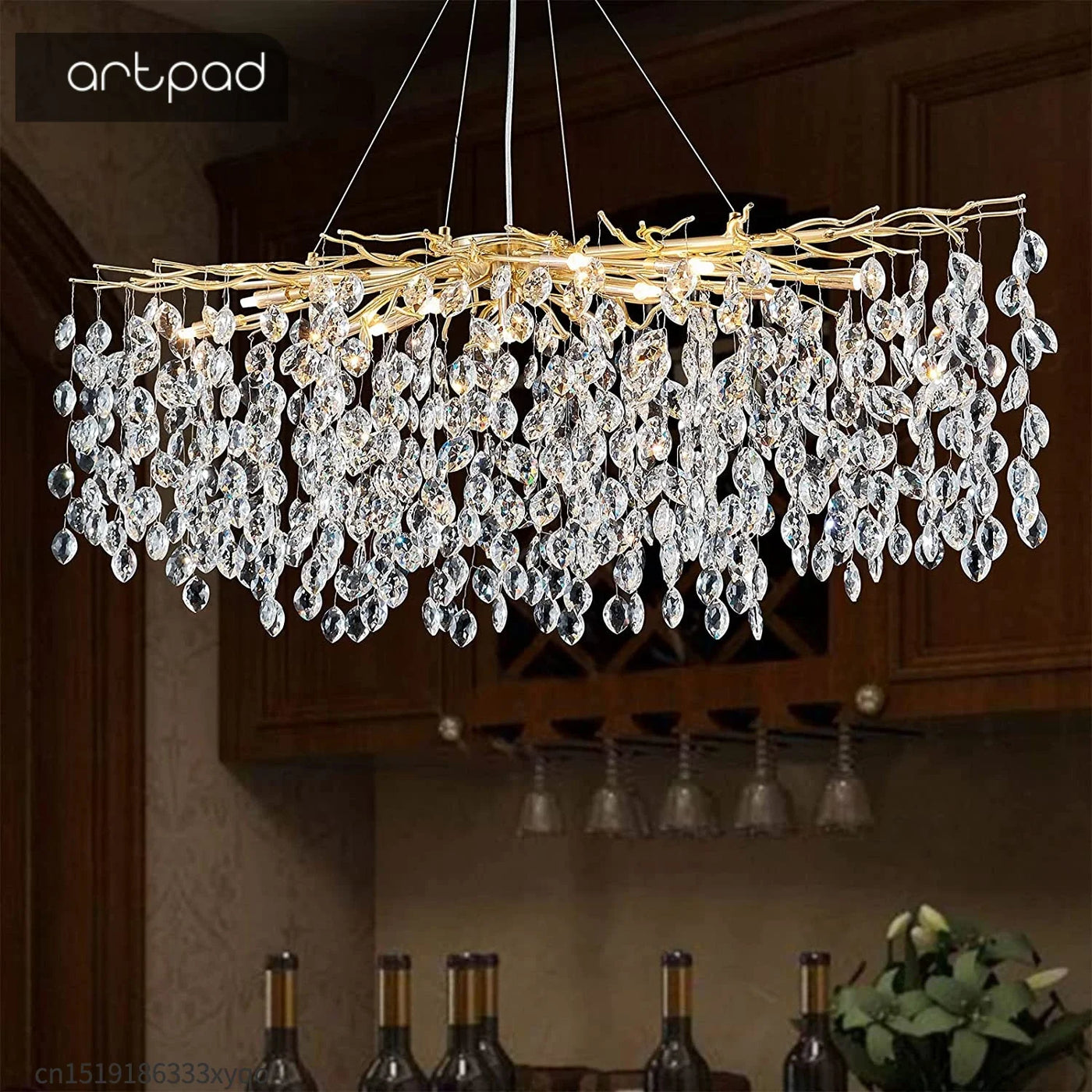 Lámpara de cristal contemporánea elegante diseño