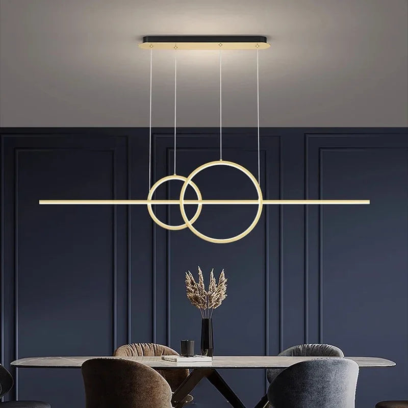 Lámpara de araña LED de diseño contemporáneo elegante