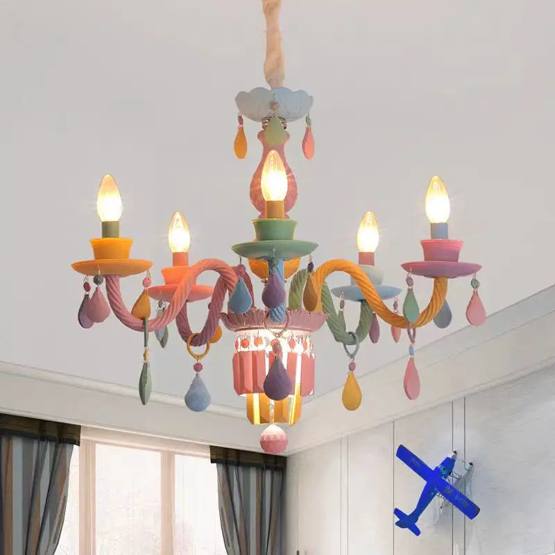 lámpara arcoíris de cristal diseño kawaii para decoración de habitación infantil