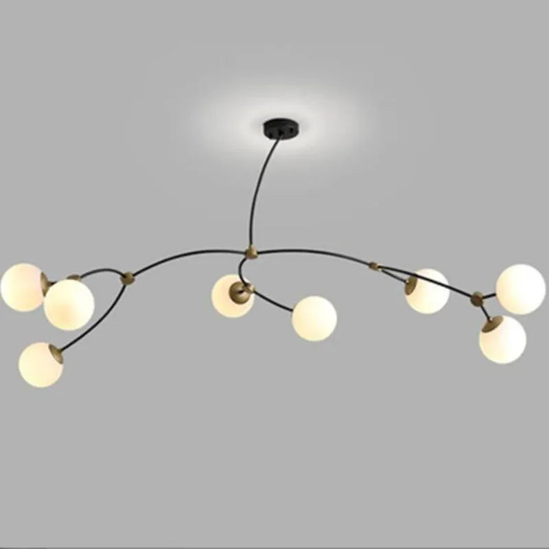 lámpara nórdica arte minimalista moderno diseño molecular elegante