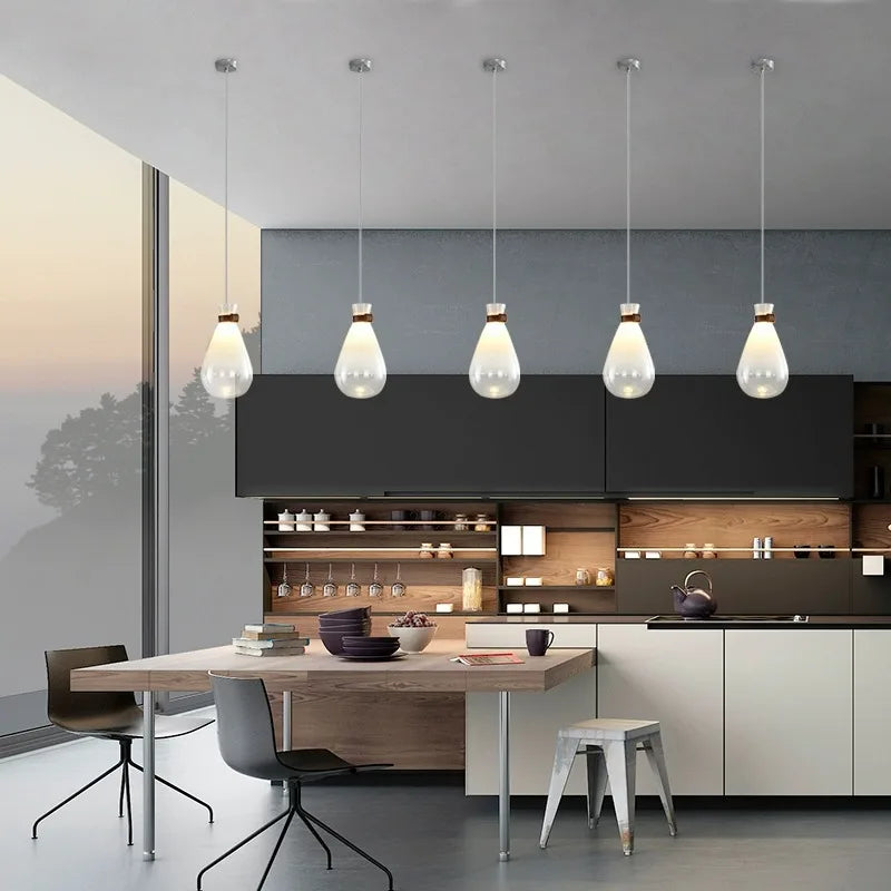 Lámpara de vidrio moderna luminosa