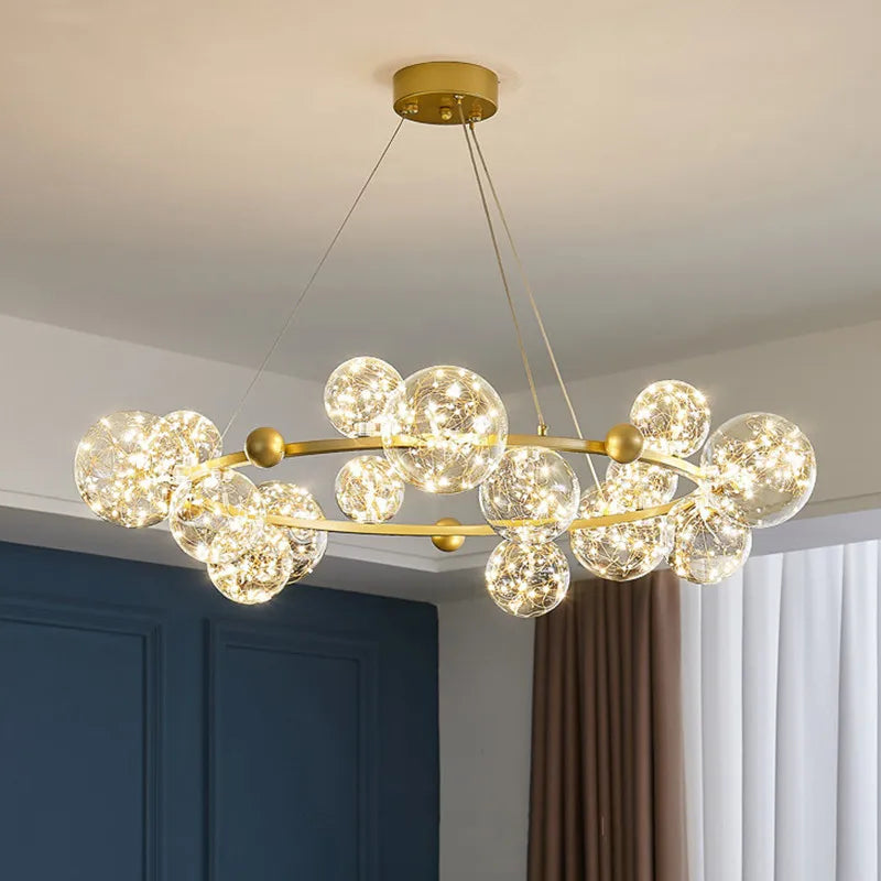 lámpara led cielo estrellado nórdica bola de vidrio con intensidad variable