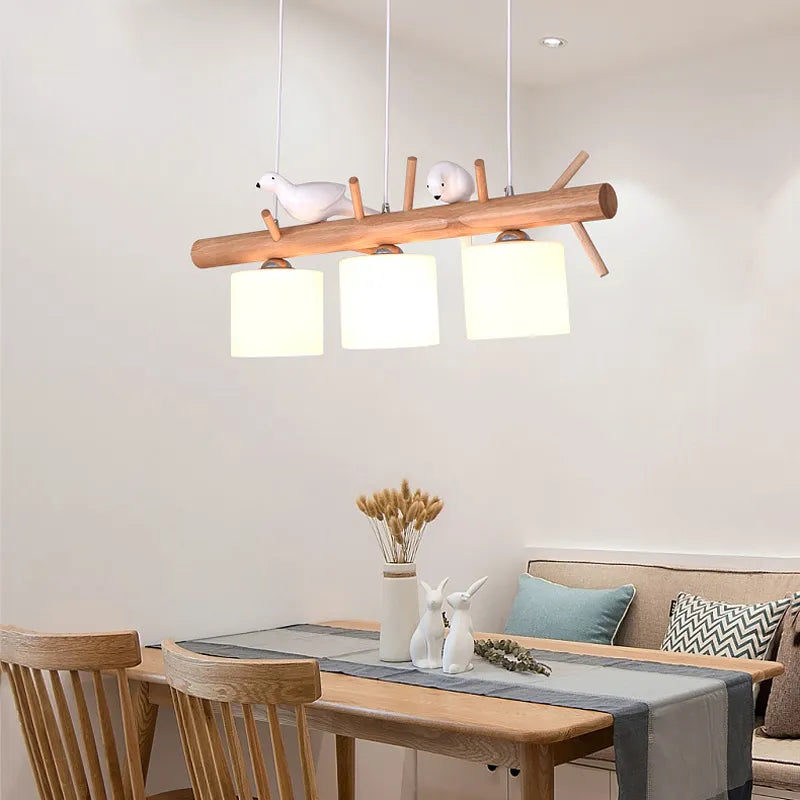Lámpara colgante Contemporánea de Madera Nórdica