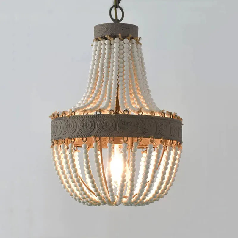lustre vintage en madera perla estilo campestre americano