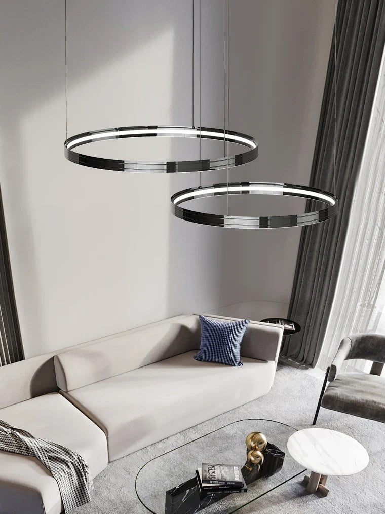 Lustre anillo moderno elegante luminoso