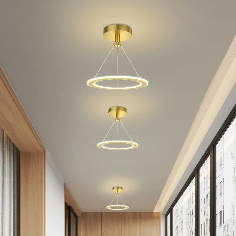 lustre nórdico simple moderno para balcón y entrada